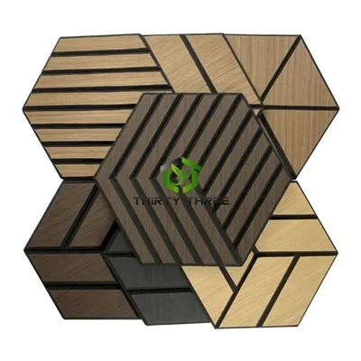 Dylunio Modern Panel Wal Acwstig Slat Pren