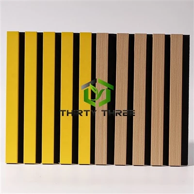 Ffilm PVC wedi'i haddasu MDF gyda phanel acwstig ffibr polyester